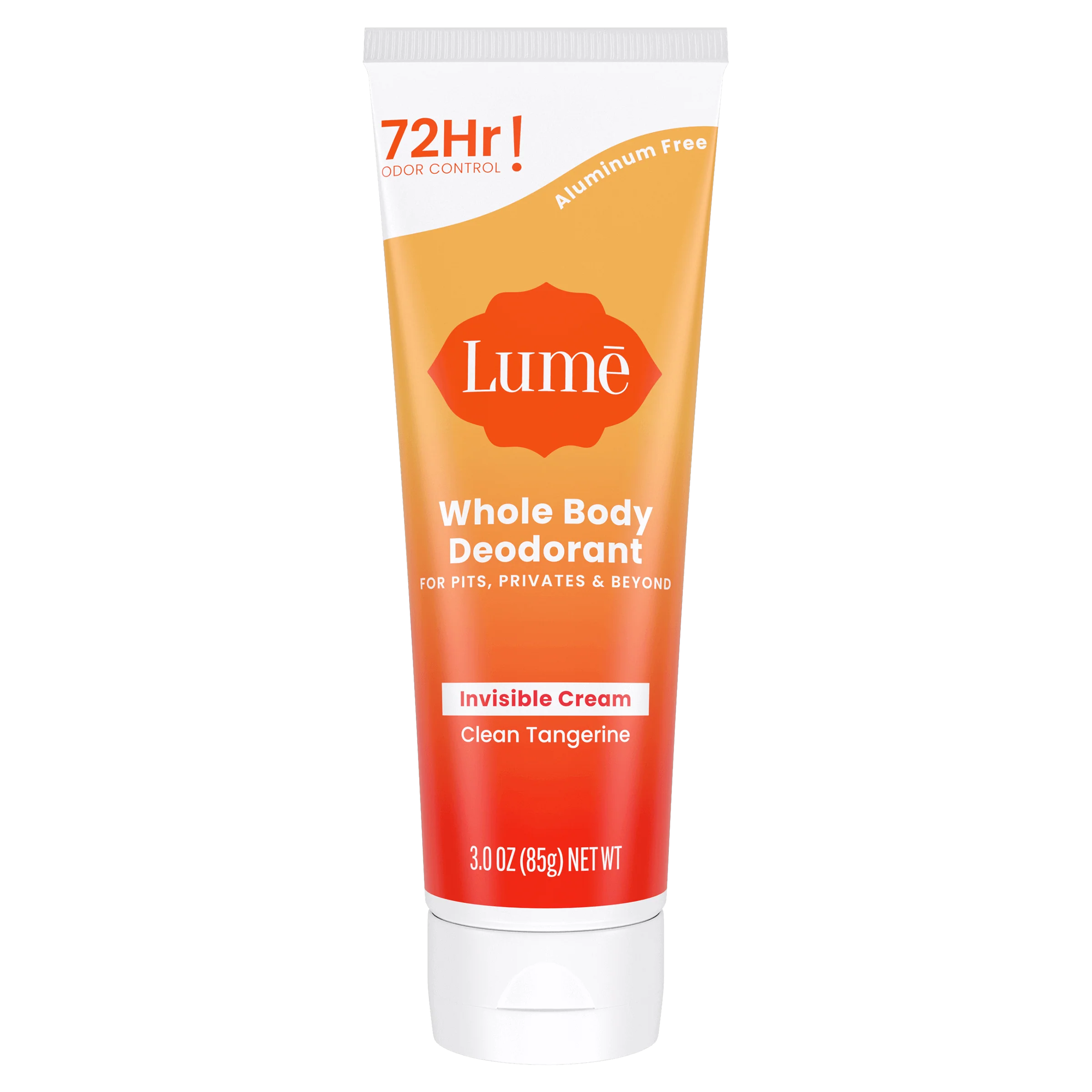 Clean Tangerine Cream Tube | Full Body Deodorant | Lume Deo