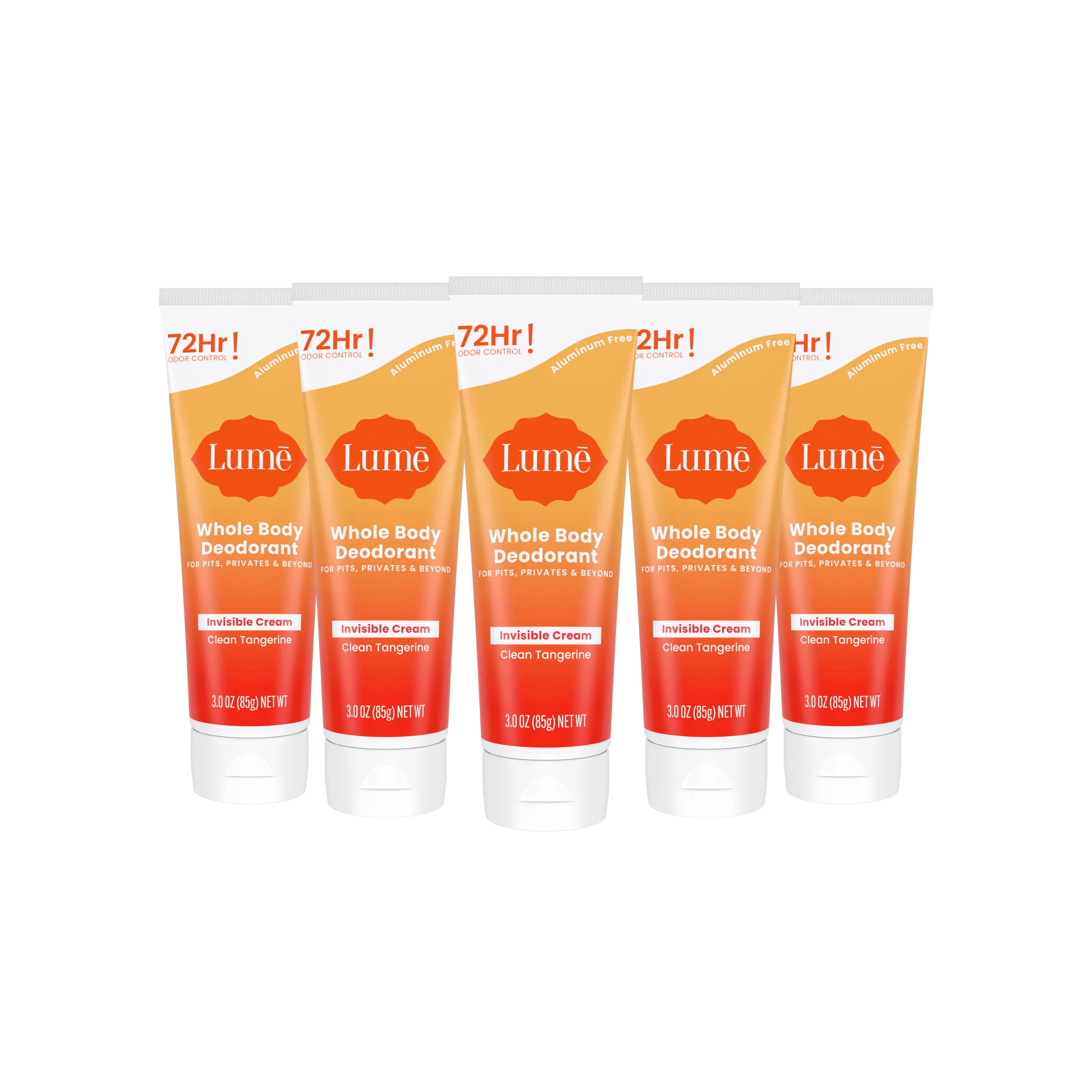 Clean Tangerine Cream Tube | Full Body Deodorant | Lume Deo